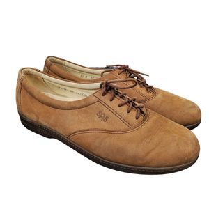 SAS Tripad Women's Brown Suede Lace Up Oxford Comfort Shoes Sz 10 N